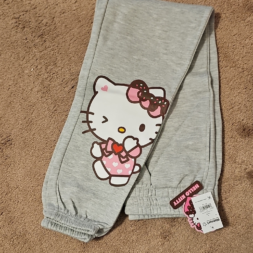Hello Kitty Gray Sweatpants Valentines Day